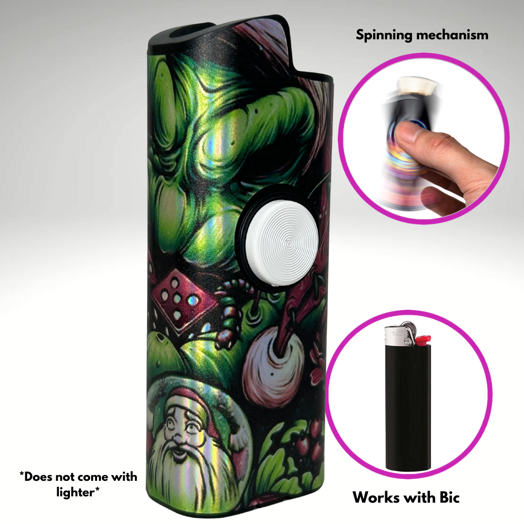 FLKR LYTR®  Fidget Spinner Lighter Case Halloween Design for Bic® Spinner Lighter Case | FLKR LYTR - $11.99)