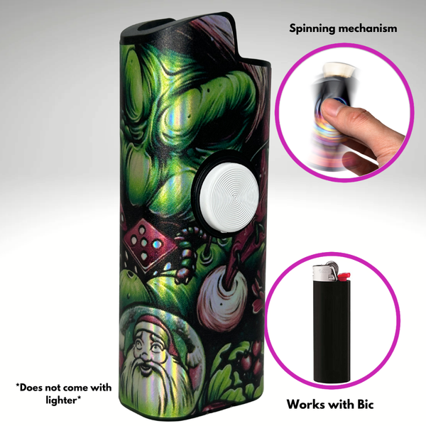 FLKR LYTR®  Fidget Spinner Lighter Case Halloween Design for Bic® Spinner Lighter Case | FLKR LYTR - $11.99)