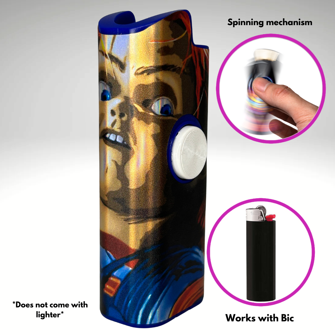 FLKR LYTR®  Fidget Spinner Lighter Case Halloween Design for Bic® Spinner Lighter Case | FLKR LYTR - $11.99)