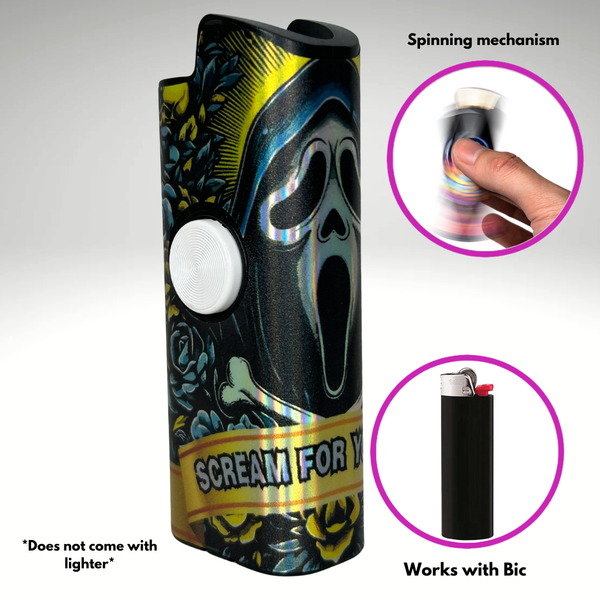 FLKR LYTR®  Fidget Spinner Lighter Case Halloween Design for Bic® Spinner Lighter Case | FLKR LYTR - $11.99)