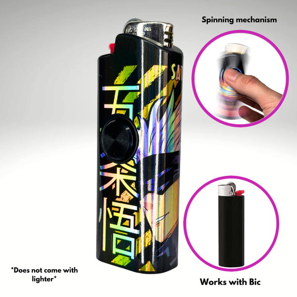 FLKR LYTR® Fidget Spinner Lighter Case Anime Design for Bic® Spinner Lighter Case | FLKR LYTR - $11.99