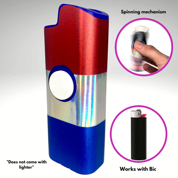 FLKR LYTR® Fidget Spinner Lighter Case Flag Design for Bic® Spinner Lighter Case | FLKR LYTR - $11.99