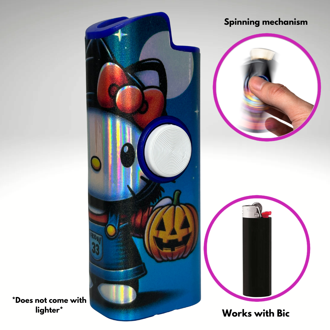 FLKR LYTR®  Fidget Spinner Lighter Case Halloween Design for Bic® Spinner Lighter Case | FLKR LYTR - $11.99