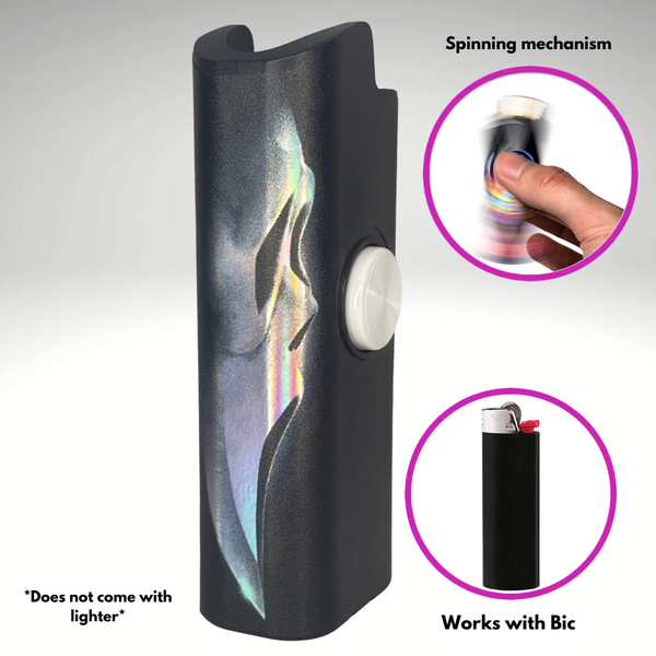FLKR LYTR®  Fidget Spinner Lighter Case Halloween Design for Bic® Spinner Lighter Case | FLKR LYTR - $11.99