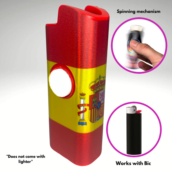 FLKR LYTR® Fidget Spinner Lighter Case Flag Design for Bic® Spinner Lighter Case | FLKR LYTR - $11.99