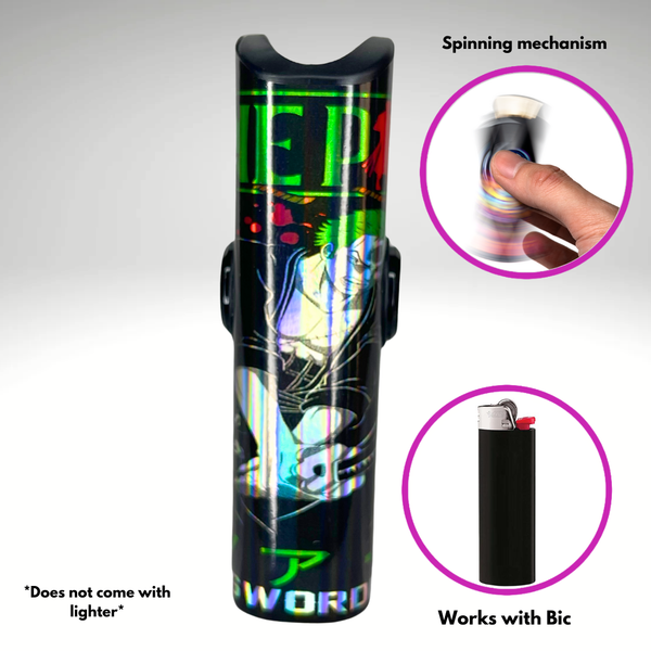 FLKR LYTR® Fidget Spinner Lighter Case Anime Design for Bic® Spinner Lighter Case | FLKR LYTR - $11.99